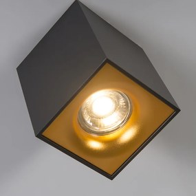Nowoczesny reflektor czarny ze złotem - Quba Delux Nowoczesny Oswietlenie wewnetrzne