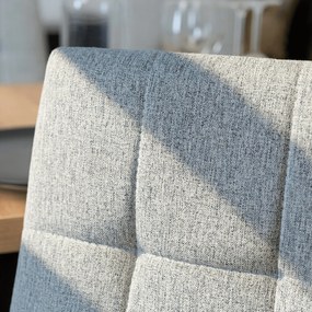 Krzesło Tapicerowane do Jadalni TEX Szare Nowoczesne Loft