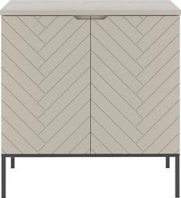 Szafka pod umywalkę nablatową Aspen 08, cashmere/czarny, 80 cm - zestaw 1