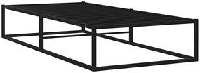 Czarne Loftowe Łóżko Metalowe 90X200 Cm R3-G83