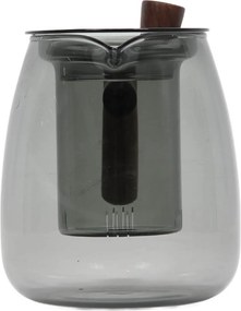 Dzbanek do zaparzania z szarego szkła TWISTED LIME, 800 ml