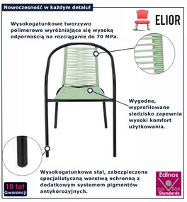 Jasnozielone krzesło sznurkowe L5-E90