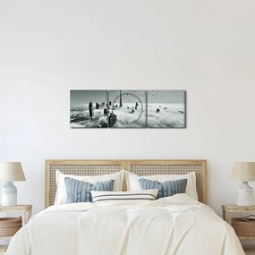 Obraz - Wieżowce w Dubaju (z zegarem) (90x30 cm)