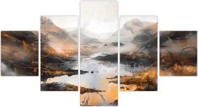 Obraz - Malowanie górskich krajobrazów (125x70 cm)