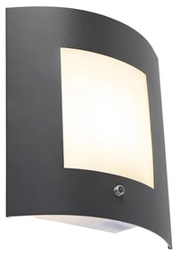 Zewnetrzna Lampa ścienna zewnętrzna antracytowa IP44 czujnik zmierzchu - Emmerald Nowoczesny Oswietlenie zewnetrzne