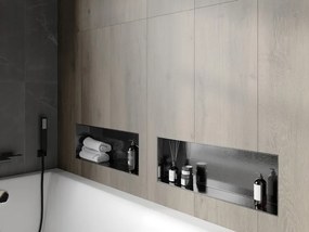 Mexen X-Wall-NR półka wnękowa bez kołnierza 60 x 20 cm, gun gray szczotkowany - 19E1602010