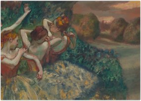 Obraz na szkle - Edgar Degas, Four Dancers, reprodukcje (70x50 cm)