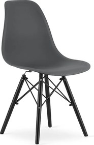 Krzesło Valora OSAKA, ciemnoszare, czarne, ergonomiczne, z nogami