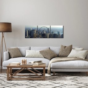 Obraz - Manhattan za dnia (z zegarem) (90x30 cm)