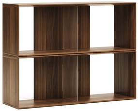 Modułowy system półek w dekorze orzecha 2 szt. 101x76 cm Litto – Kave Home