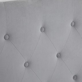 HOMCOM Zagłówek do łóżka tapicerowany kolor szarym topola poliester 185 x 8 x 134 cm