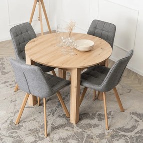 Stół Okrągły Rozkładany HARRY 102-142 cm Dąb Artisan Nowoczesny