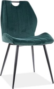 Krzesło tapicerowane ARCO VELVET zielone