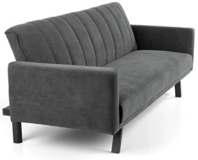 Sofa rozkładana ARMANDO VELVET szara HALMAR