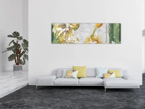 Obraz - Kwitnące kaktusy, vintage (170x50 cm)