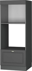 Szafka do mikrofalówki anthrazit-gold landhaus 60x58.1x153.6 fame-line