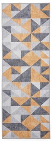 Szaro-żółty chodnik odpowiedni do prania 61x170 cm Coral Yellow&amp;Grey – Think Rugs