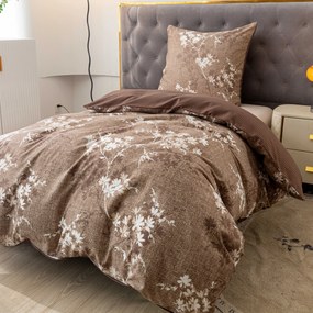 PrzytulneMieszkanie.pl PrzytulneMieszkanie.pl Pościel z mikroflanelu BRONIVA brązowe Rozmiar pościeli: 70 x 90 cm | 140 x 200 cm