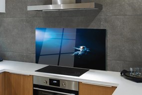 Szkło do Kuchni na Ścianę Astronauta w Otchłani Kosmosu