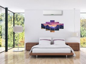 Obraz - Fioletowy krajobraz (125x70 cm)