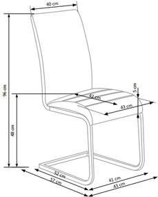 Krzesło K108 białe HALMAR