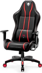 Fotel gamingowy młodzieżowy Diablo X-One 2.0 Small Size, kolor czarno-czerwony