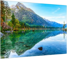 Obraz na szkle - Jezioro Hintersee (70x50 cm)