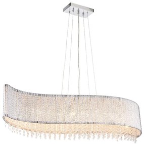 Endon 81979 - Kryształowy żyrandol na linkach GALINA 8xG9/25W/230V błyszczący chrom