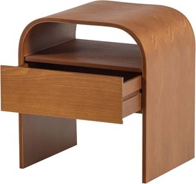 Szafka nocna z półką w naturalnym kolorze Momo – WOOOD