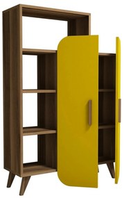 Biblioteczka Form Yellow and Walnut