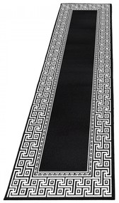 Dywan nowoczesny Parma klasyczny czarno-kremowy 80 cm x 300 cm