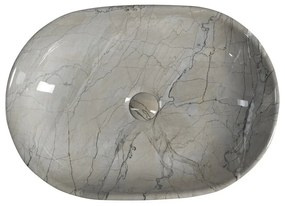 Szara ceramiczna umywalka 59x42 cm Dalma – Sapho