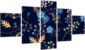 Obraz - Jesienne kwiaty (125x70 cm)