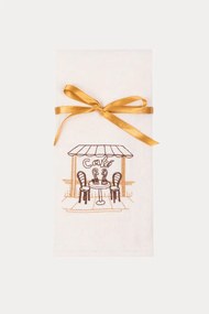 Ręczniki kuchenne CAFE, 2 szt Kremowy / Beżowy Zestaw (2szt., 40x60 cm)