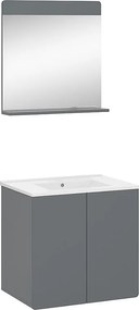 Zestaw mebli łazienkowych szary 61.8x44.8x57.8 izan