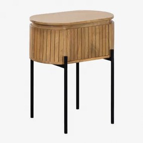 Szafka Nocna 55x40 Cm Z Drewna Mango Analis Drewno Mango - Sklum