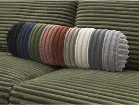 Zielona sztruksowa rozkładana sofa do spania 220 cm Hugo – Bobochic Paris