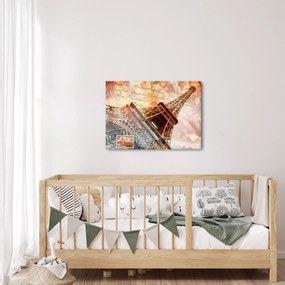 Obraz - Wieża Eiffla w stylu vintage (70x50 cm)