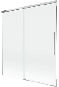 Mexen Rox parawan nawannowy 2-skrzydłowy rozsuwany 150 x 150 cm, transparent, chrom - 8C9-150-001-01-00