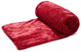 Koc z mikropluszu CALMI 150x200 cm czerwony