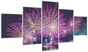 Obraz fajerwerków (125x70 cm)