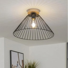 Brilagi - LED Przysufitowy żyrandol CERIA WIRE 1xE27/40W/230V śr. 45 cm czarny/dąb