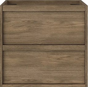 Szafka pod umywalkę wisząca - Ciemnodrewniany - 60 cm - UBRILA