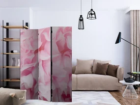 Parawan dwustronny Kwiaty 135x172 cm 3-częściowy różowy ARTGEIST B
