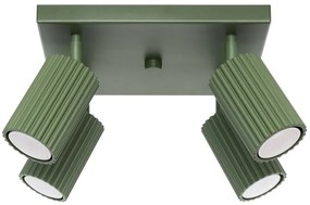 Oliwkowy karbowany plafon sufitowy - 10X D302 W7-M56
