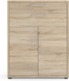 Regał do biura z drzwiami i szufladami Prima dąb sonoma