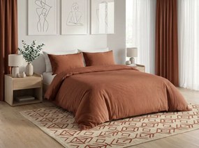 PrzytulneMieszkanie.pl PrzytulneMieszkanie.pl Bawełniana pościel CALMORA brązowa Rozmiar pościeli: 2 szt 70 x 90 cm | 160 x 220 cm