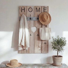 Wieszak ścienny MCW-C89 Home Shabby-Look,  naturalny brąz