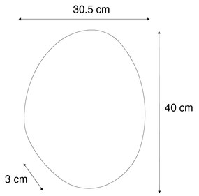 Designerskie lustro łazienkowe 40 cm z diodą LED IP44 - BibaDesignerski Oswietlenie wewnetrzne