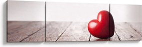 Obraz drewnianego serca (170x50 cm)
